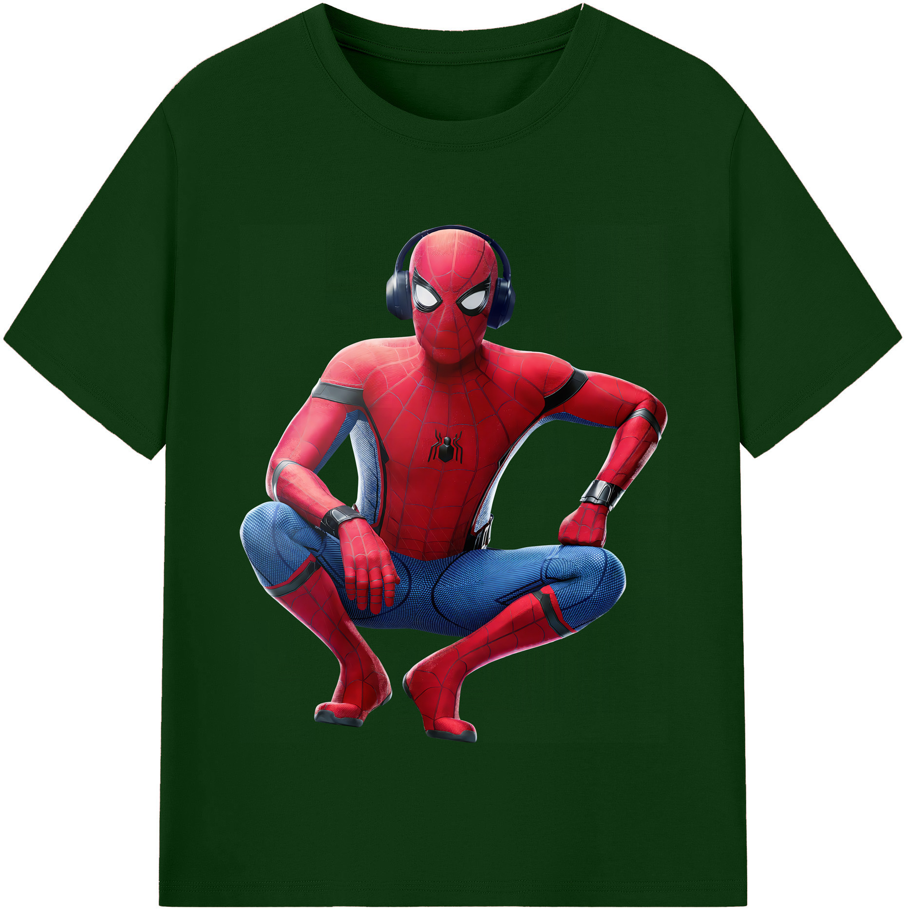 （画像用） Spider Man スパイダーマン 綿100％半袖Tシャツ（フロントプリント）